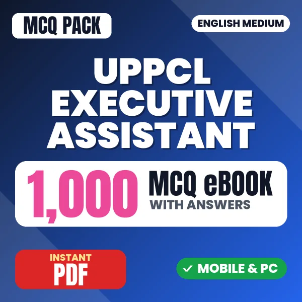 UPPCL Executive Assistant Part 1 Exam – 1000 MCQ eBook with Answers | English Medium PDF Download