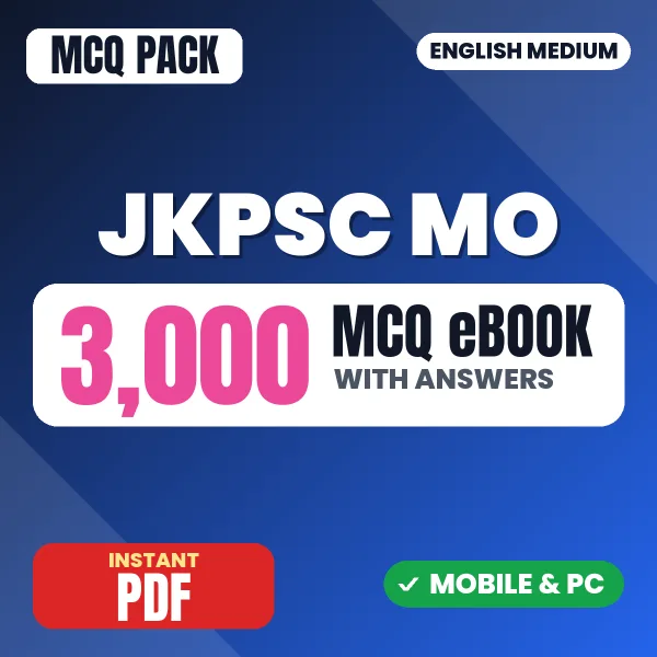 JKPSC Medical Officer Exam – 3000 MCQ eBook with Answers | English Medium PDF Download