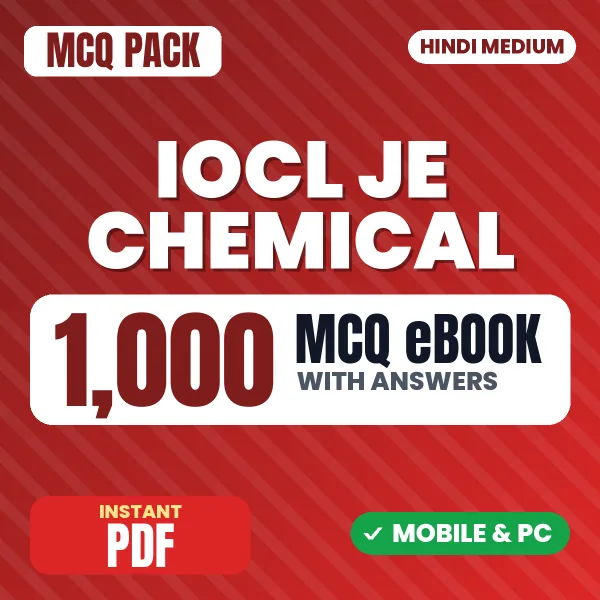 IOCL Junior Engineer (Chemical) Exam – 1000 MCQ eBook with Answers | Hindi Medium PDF Download