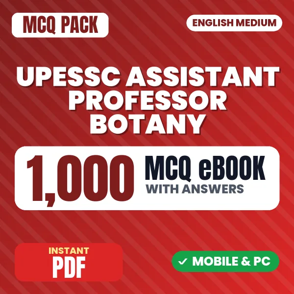 UPESSC Assistant Professor (Botany) Exam – 1000 MCQ eBook with Answers | English Medium PDF Download