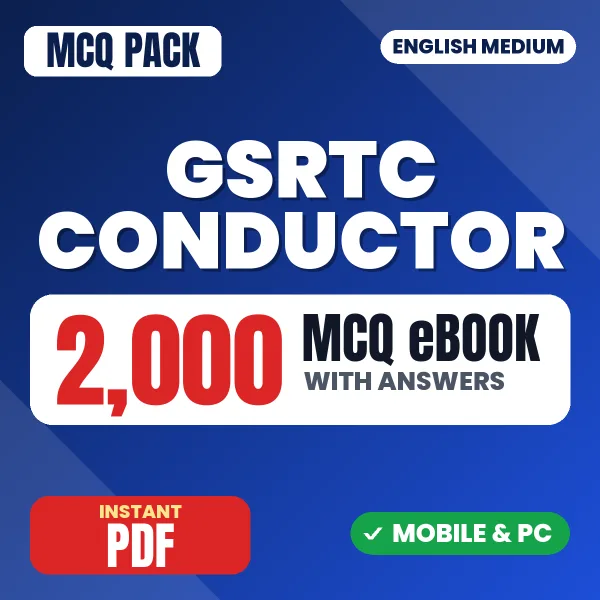 GSRTC Conductor Exam – 2000 MCQ eBook with Answers | English Medium PDF Download