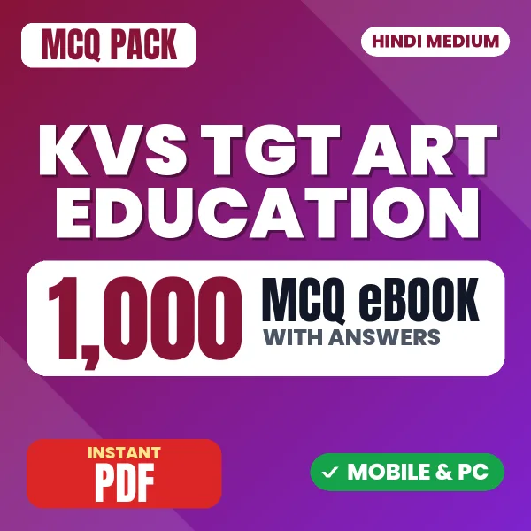 KVS TGT Art Education Exam – 1000 MCQ eBook with Answers | Hindi Medium PDF Download
