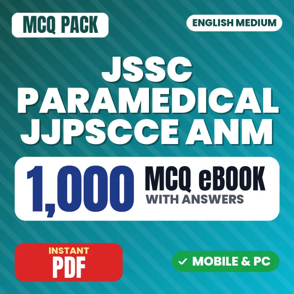 JSSC Paramedical (JJPSCCE) ANM Exam Paper 1 – 1000 MCQ eBook with Answers | English Medium PDF Download