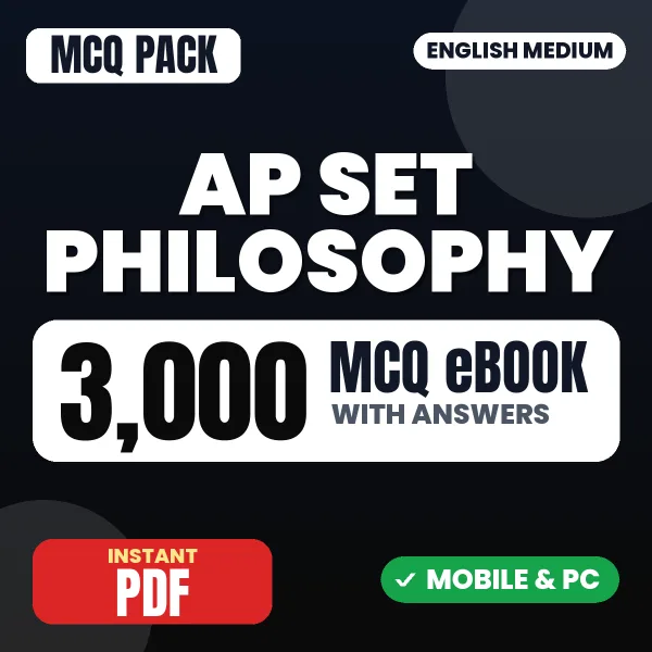 AP SET Philosophy Exam – 3000 MCQ eBook with Answers | English Medium PDF Download