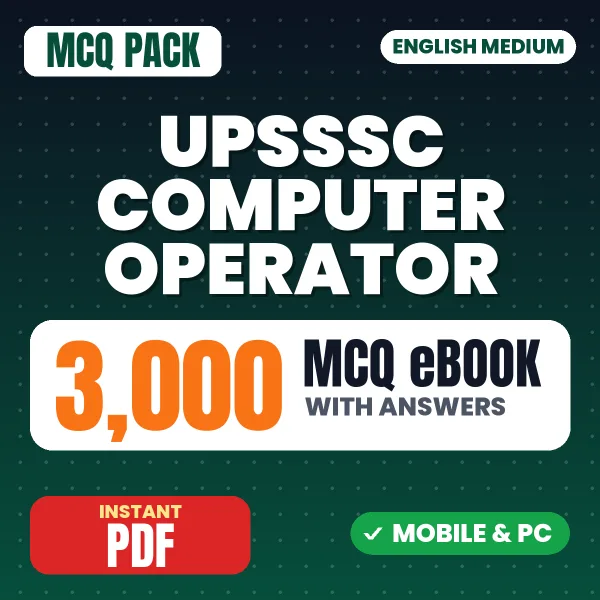 UPSSSC Computer Operator Exam – 3000 MCQ eBook with Answers | English Medium PDF Download