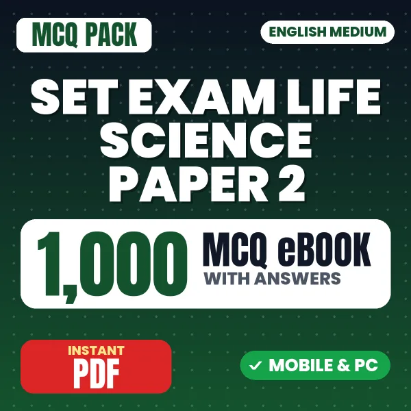 SET Exam Life Science Exam Paper 2 – 1000 MCQ eBook with Answers | English Medium PDF Download