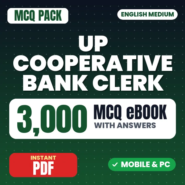 UP Cooperative Bank Clerk Preliminary Exam – 3000 MCQ eBook with Answers | English Medium PDF Download