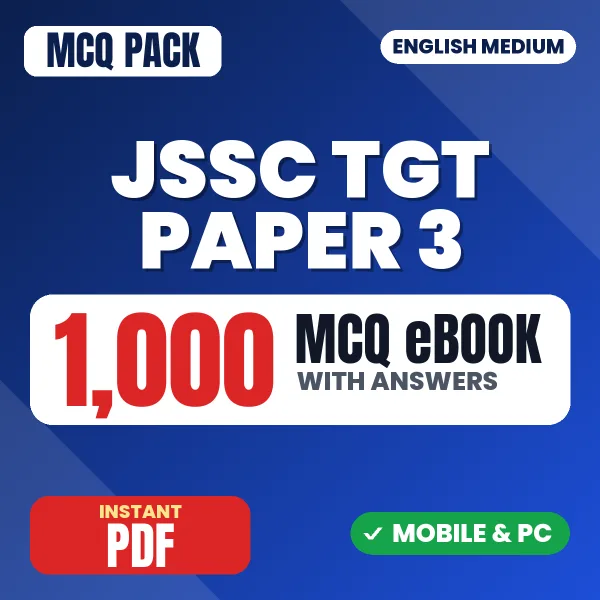 JSSC TGT Paper-III Exam – 1000 MCQ eBook with Answers | English Medium PDF Download