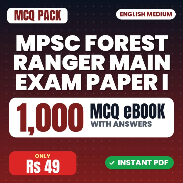 MPSC Forest Ranger Main Exam Paper I – 1000 MCQ eBook with Answers | English Medium PDF Download