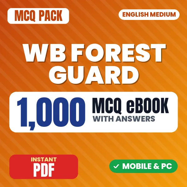 West Bengal Forest Guard Exam – 1000 MCQ eBook with Answers | English Medium PDF Download