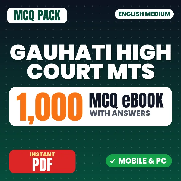 Gauhati High Court MTS Exam – 1000 MCQ eBook with Answers | English Medium PDF Download