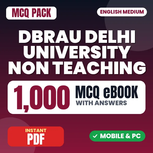 DBRAU Delhi University Non Teaching (Paper- I) Exam – 1000 MCQ eBook with Answers | English Medium PDF Download
