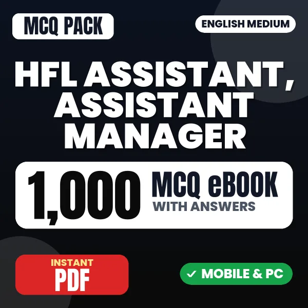 LIC HFL Assistant, Assistant Manager Exam – 1000 MCQ eBook with Answers | English Medium PDF Download