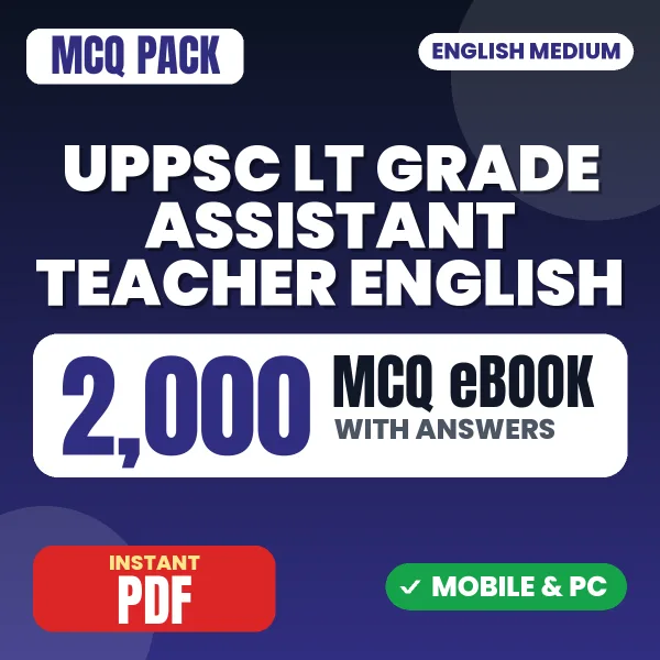 UPPSC LT Grade Assistant Teacher (English) Exam – 2000 MCQ eBook with Answers | English Medium PDF Download