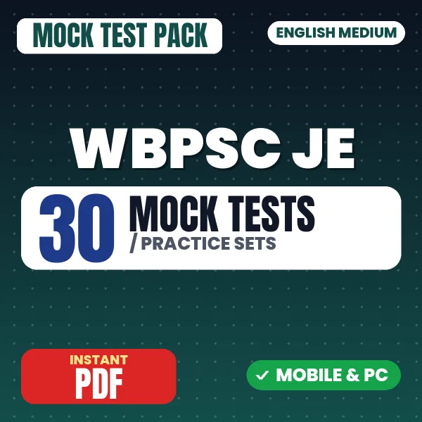 WBPSC Junior Engineer Exam (Electrical) – 30 Mock Tests / Practice Sets | English Medium PDF Download