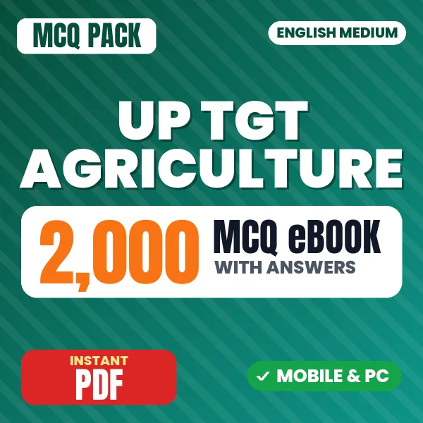 UP TGT Agriculture Exam – 2000 MCQ eBook with Answers | English Medium PDF Download