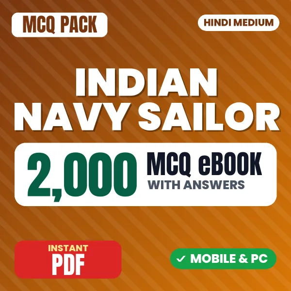 Indian Navy Sailor Exam – 2000 MCQ eBook with Answers | Hindi Medium PDF Download