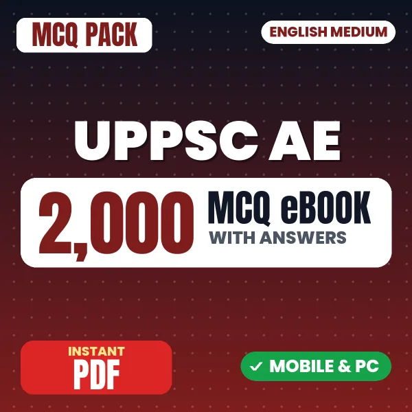 UPPSC Assistant Engineer (Civil) Prelims Exam – 2000 MCQ eBook with Answers | English Medium PDF Download