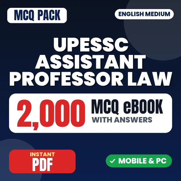 UPHESC Assistant Professor (Law) Exam – 2000 MCQ eBook with Answers | English Medium PDF Download