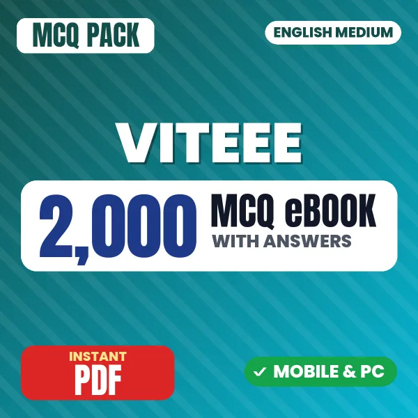 VIT Entrance Mathematics Exam – 2000 MCQ eBook with Answers | English Medium PDF Download
