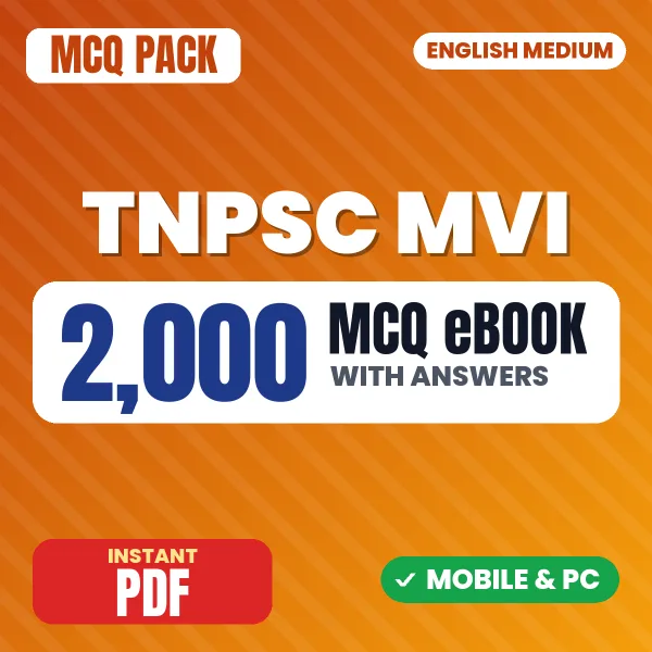 TNPSC Motor Vehicle Inspector Exam Paper 2 (Part B) – 2000 MCQ eBook with Answers | English Medium PDF Download