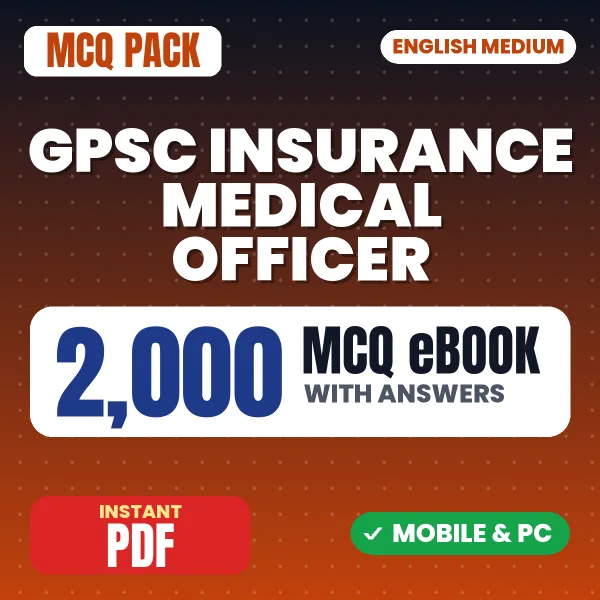 GPSC Insurance Medical Officer Exam (Ayurved) – 2000 MCQ eBook with Answers | English Medium PDF Download