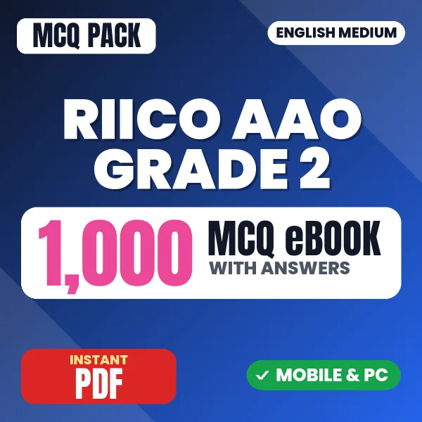 RIICO Assistant Accounts Officer Grade 2 (Part-1) Exam – 1000 MCQ eBook with Answers | English Medium PDF Download