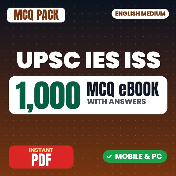 UPSC Indian Statistical Service Statistics-I Exam – 1000 MCQ eBook with Answers | English Medium PDF Download