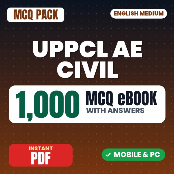 UPPCL AE Civil Exam – 1000 MCQ eBook with Answers | English Medium PDF Download