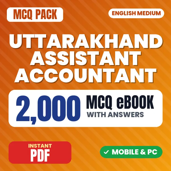 Uttarakhand Assistant Accountant Exam – 2000 MCQ eBook with Answers | English Medium PDF Download