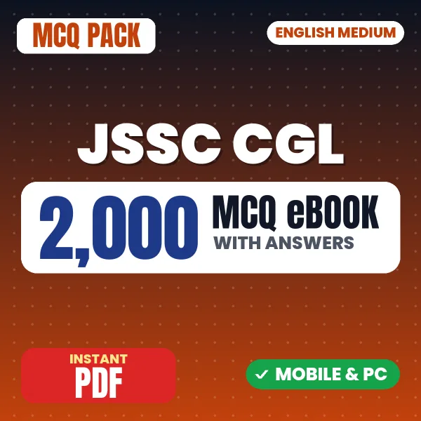 JSSC CGL Main (Paper-III) Exam – 2000 MCQ eBook with Answers | English Medium PDF Download