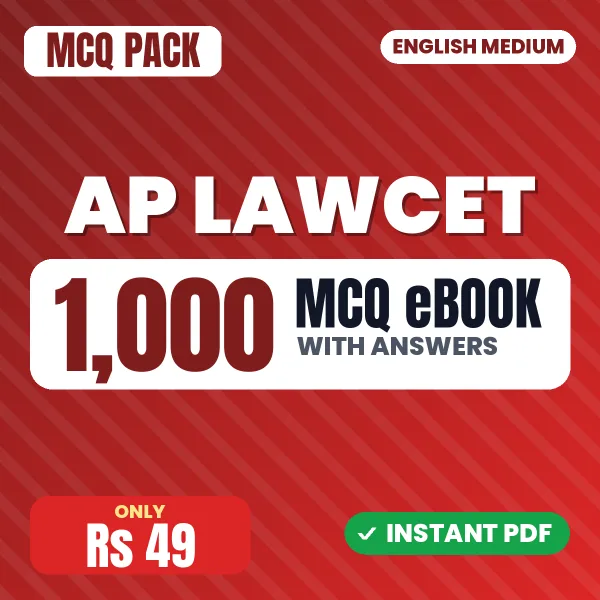 AP LAWCET Exam – 1000 MCQ eBook with Answers | English Medium PDF Download