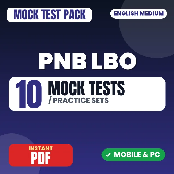 PNB Local Bank Officer Exam – 10 Mock Tests / Practice Sets | English Medium PDF Download