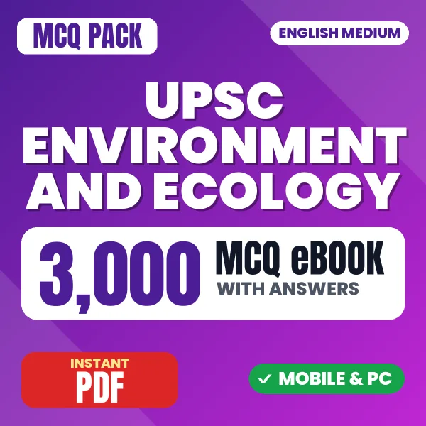 UPSC Environment and Ecology – 3000 MCQ eBook with Answers | English Medium PDF Download