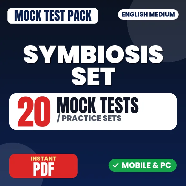 Symbiosis SET Exam – 20 Mock Tests / Practice Sets | English Medium PDF Download