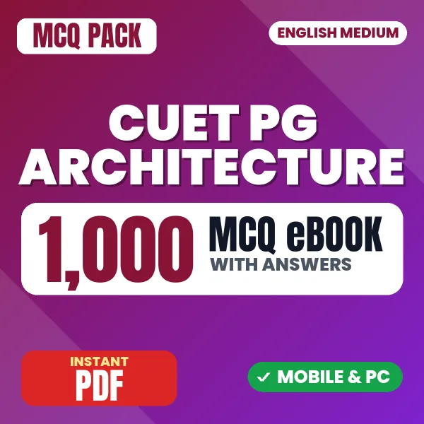 CUET PG (Architecture and Planning) Exam – 1000 MCQ eBook with Answers | English Medium PDF Download
