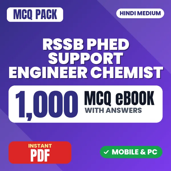 RSSB PHED Support Engineer (Chemist) Exam – 1000 MCQ eBook with Answers | Hindi Medium PDF Download