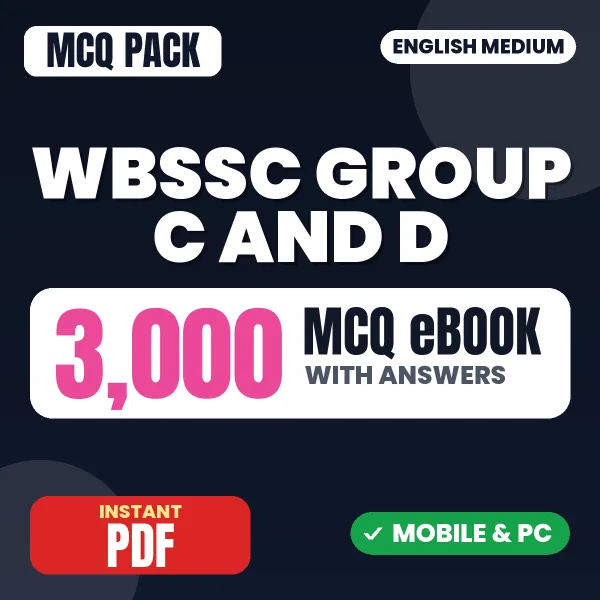 WBSSC Group D Exam – 3000 MCQ eBook with Answers | English Medium PDF Download