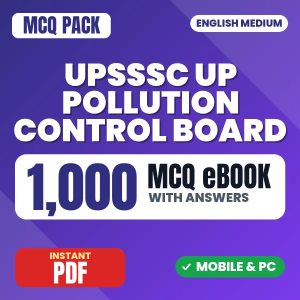 UPSSSC UP Pollution Control Board Exam – 1000 MCQ eBook with Answers | English Medium PDF Download