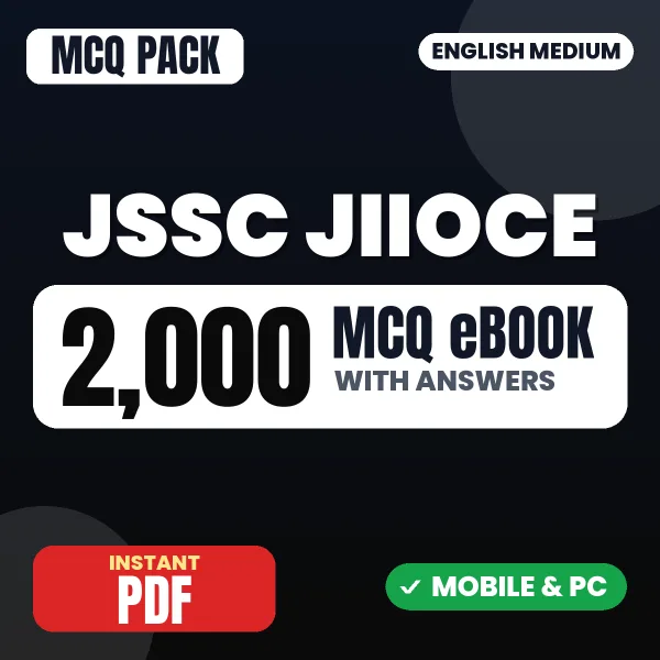 JSSC JIIOCE Paper I Exam – 2000 MCQ eBook with Answers | English Medium PDF Download
