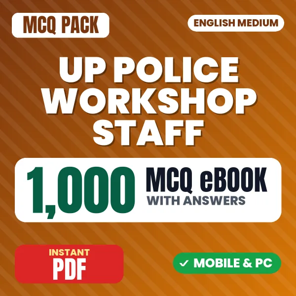 UP Police Workshop Staff Exam – 1000 MCQ eBook with Answers | English Medium PDF Download
