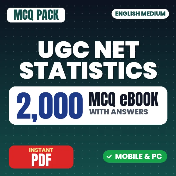 UGC NET Statistics Exam – 2000 MCQ eBook with Answers | English Medium PDF Download