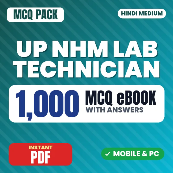 UP NHM Lab Technician Exam – 1000 MCQ eBook with Answers | Hindi Medium PDF Download