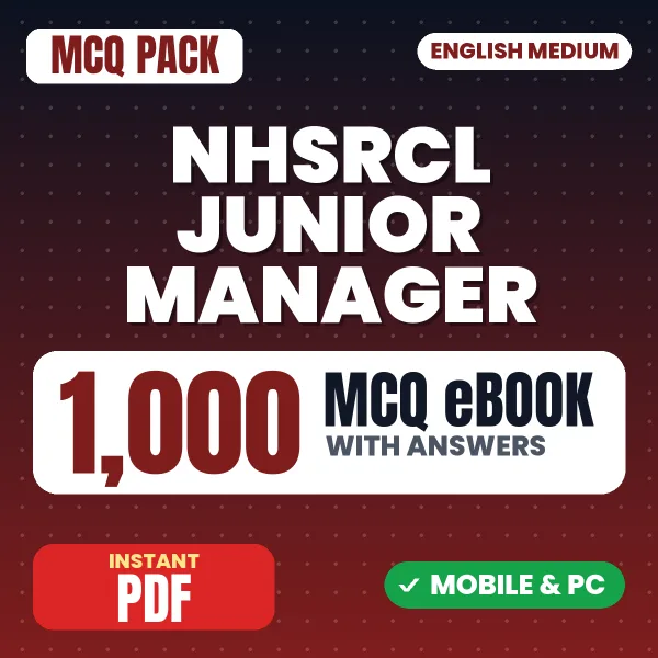 NHSRCL Junior Manager Exam (Civil) – 1000 MCQ eBook with Answers | English Medium PDF Download