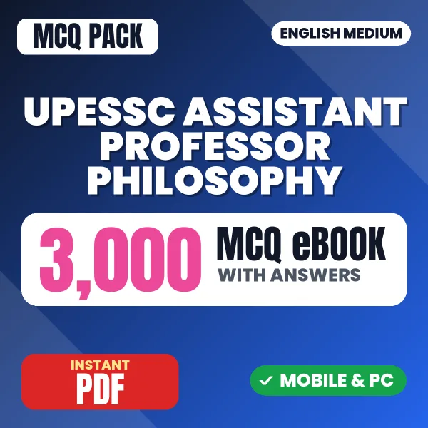 UPESSC Assistant Professor (Philosophy) Exam – 3000 MCQ eBook with Answers | English Medium PDF Download