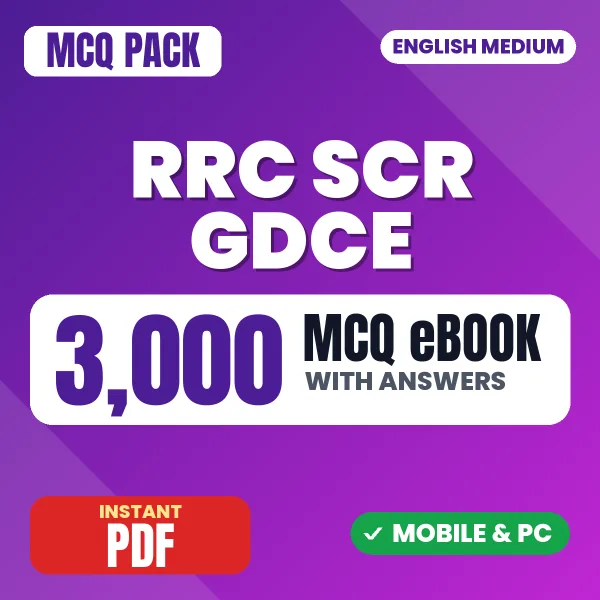RRC SCR GDCE CCTC Exam – 3000 MCQ eBook with Answers | English Medium PDF Download