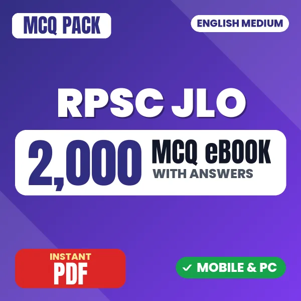 RPSC JLO Civil Procedure Code Exam Paper 2 – 2000 MCQ eBook with Answers | English Medium PDF Download
