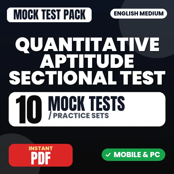 2. Quantitative Aptitude Paper – 10 Mock Tests / Practice Sets | English Medium PDF Download