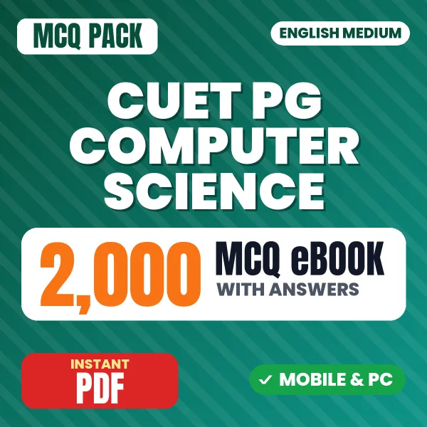 CUET PG Computer Science Exam – 2000 MCQ eBook with Answers | English Medium PDF Download