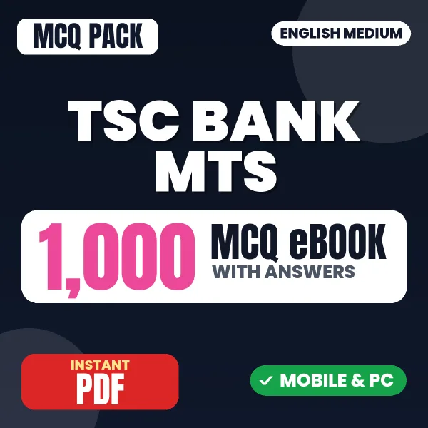 TSC Bank MTS Exam – 1000 MCQ eBook with Answers | English Medium PDF Download